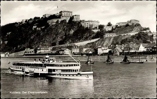 Ak Ehrenbreitstein Koblenz am Rhein, Ausflugsschiff MS Vaterland