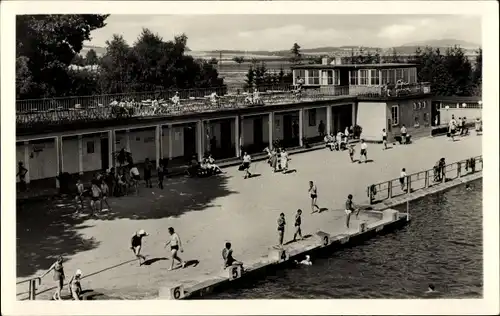 Ak Großschönau in der Oberlausitz Sachsen, Waldstrandbad