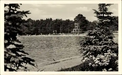 Ak Großschönau in der Oberlausitz Sachsen, Waldstrandbad