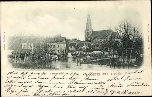 Ak Telgte in Westfalen, Teilansicht, Kirche