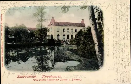 Ak Klipphausen in Sachsen, Saubachtal, Gasthof Otto Schöne, Konzert- und Ballsaal