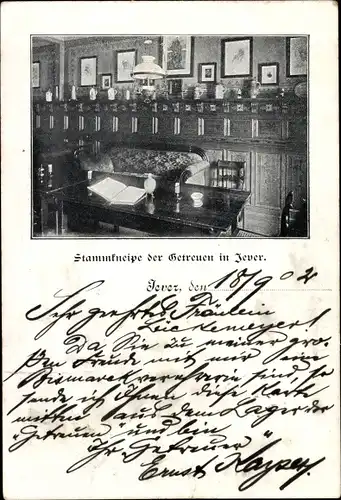 Ak Jever in Oldenburg Friesland, Stammkneipe der Getreuen