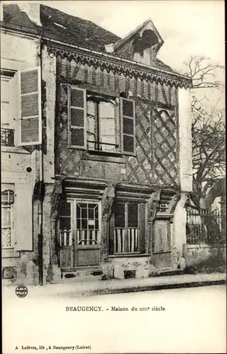 Ak Beaugency Loiret, Maison du XIIIe Siècle