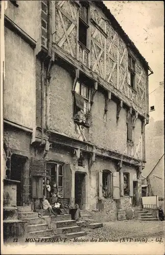 Ak Montferrand Gironde, Maison des Echevins