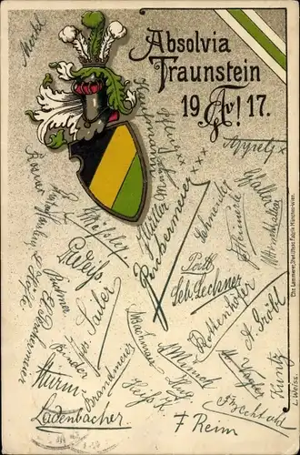 Studentika Ak Traunstein in Oberbayern, Absolvia 1917