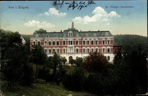 Ak Aue im Erzgebirge Sachsen, Dr. Pillings Sanatorium