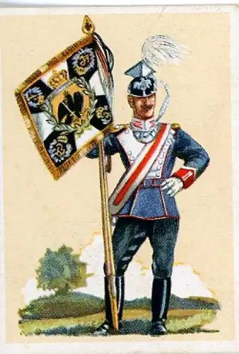 Sammelbild Fahnen und Standartenträger Album 2 Nr. 218 Standarte des 1. Garde-Ulanen-Regiments