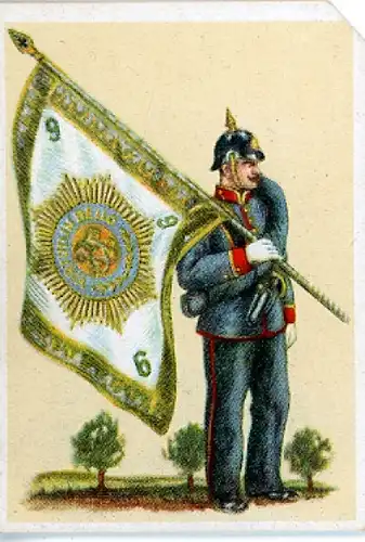Sammelbild Fahnen und Standartenträger Nr.144 Fahne sächs. Inf.-Rgt. König Wilhelm II v. Württ. 1867