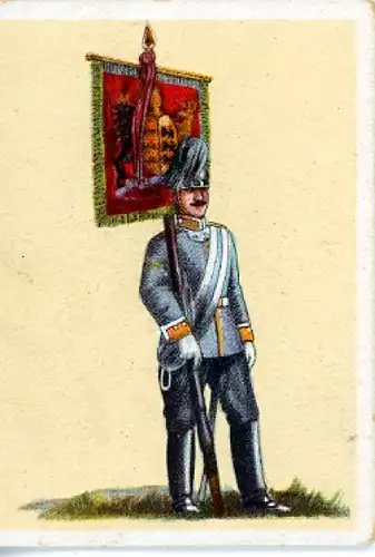 Sammelbild Fahnen- und Standartenträger Nr. 185 Dragoner-Rgt. König 2. Württ. Nr. 26, 1910