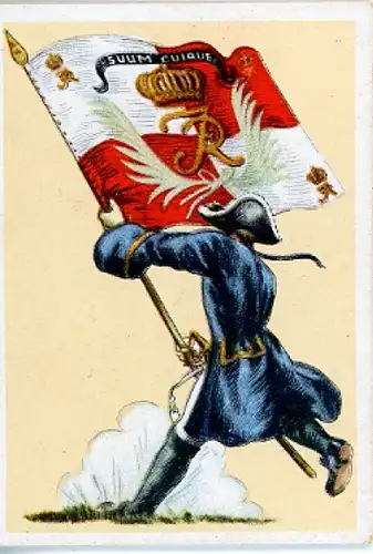 Sammelbild Fahnen- und Standartenträger Nr. 44 Fahne Inf.-Rgt. von Belling 1701