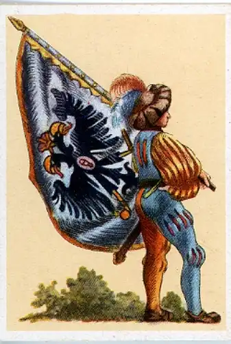 Sammelbild Fahnen- und Standartenträger Nr. 40 Fahne eine kaiserl. Wallonen-Rgt. aus 30-jähr. Kriege