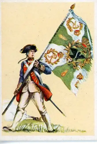 Sammelbild Fahnen- und Standartenträger Nr. 92 Fahne v. preuß. Inf.-Rgt. Nr. 24 von Schwerin 1757