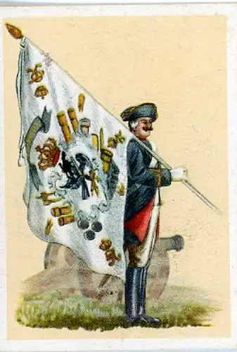 Sammelbild Fahnen- und Standartenträger Nr. 73 Heerfahne brandenb.-preuß. Artillerie 1750