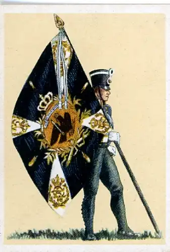 Sammelbild Fahnen- und Standartenträger Nr. 120 Fahne vom preuß. Infanterie-Rgt. Nr. 21 1808