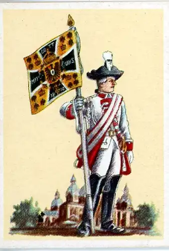 Sammelbild Fahnen- und Standartenträger Nr. 171 Standarte L. M. d. Kaiserin d. Leibgendarmerie 1910