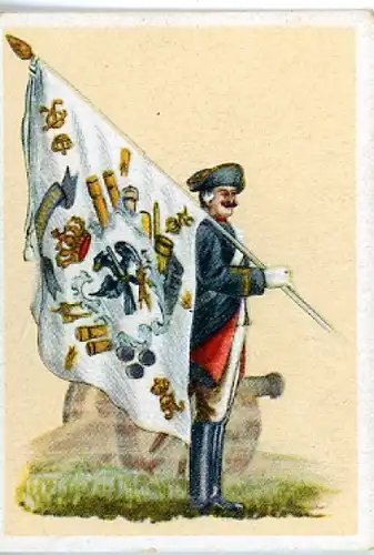 Sammelbild Fahnen- und Standartenträger Nr. 73 Heerfahne brandenb.-preuß. Artillerie 1750