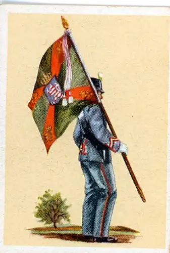 Sammelbild Fahnen- und Standartenträger Nr. 146 1. Garde Jäger-Batl. d. großherzogl.-hess. Div. 1870