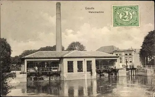 Ak Gouda Südholland Niederlande, Watermachine