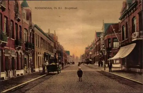 Ak Roosendaal Nordbrabant Niederlande, Brugstraat