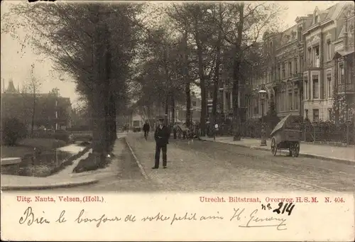 Ak Utrecht Niederlande, Biltstraat, Overweg H.S.M.