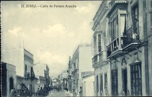 Ak Jerez de la Frontera Andalusien Spanien, Calle de Fermín Aranda