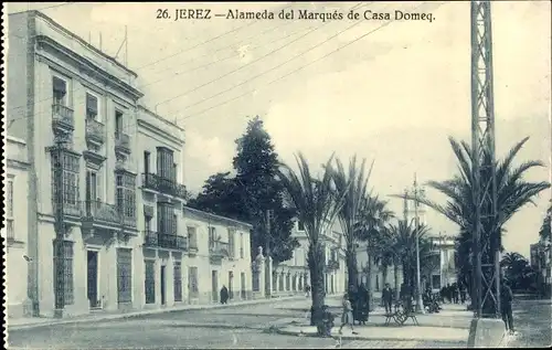 Ak Jerez de la Frontera Andalusien Spanien, Alameda del Marqués de Casa Domeq