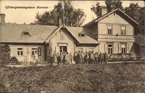 Ak Weroniec Polen? Ukraine?, Offiziergenesungsheim der deutschen Armee, 1. WK