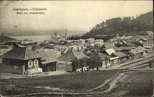 Ak Slatoust Russland, Gesamtansicht