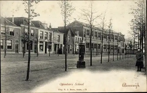 Ak Beverwijk Nordholland Niederlande, Openbare School