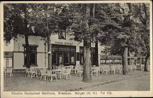 Ak Bergen Nordholland Niederlande, Pension Restaurant Berkhout, Breelaan