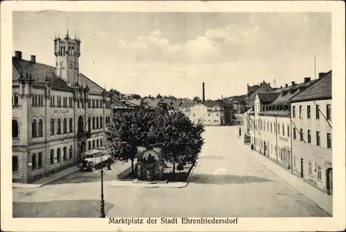 Ak Ehrenfriedersdorf im Erzgebirge, Marktplatz