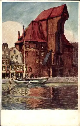 Künstler Ak Hellingrath, B., Gdańsk Danzig, Krantor