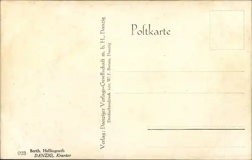 Künstler Ak Hellingrath, B., Gdańsk Danzig, Krantor