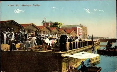 Ak Port Said Ägypten, Passanger Station