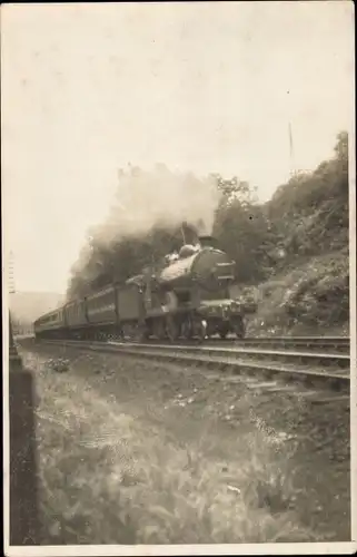 Foto Ak Britische ? Eisenbahn, Dampflok
