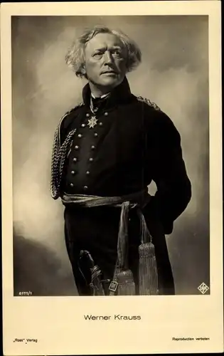 Ak Schauspieler Werner Krauss in Uniform