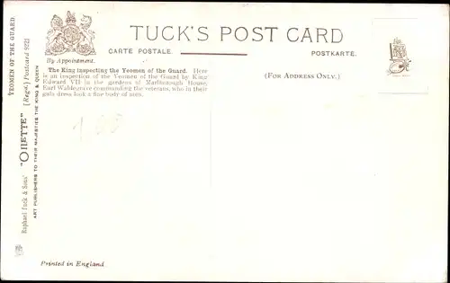 Ak London, The King inspecting the Yeomen of the Guard