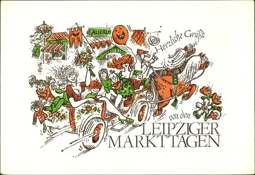 Ak Leipzig in Sachsen, Leipziger Markttage, Stadtfest, Kutsche