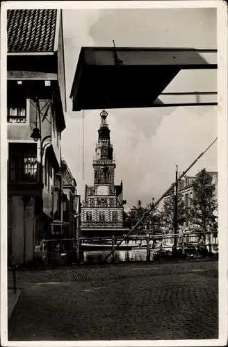 Ak Alkmaar Nordholland Niederlande, Huis met de Kogel, Waagtoren