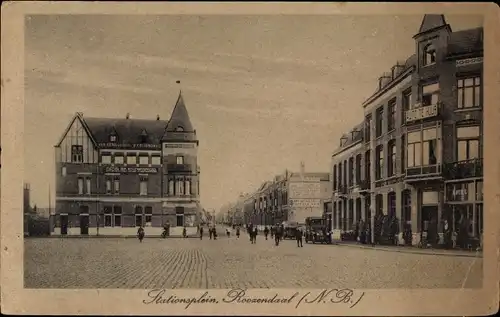 Ak Roosendaal Nordbrabant Niederlande, Stationsplein