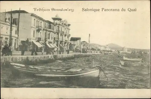 Ak Saloniki Thessaloniki Griechenland, Panorama du Quai