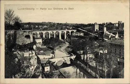 Ak Luxemburg Luxembourg, Partie aux Environs du Bock