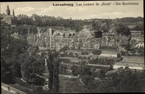 Ak Luxemburg Luxembourg, Les rochers du Bock