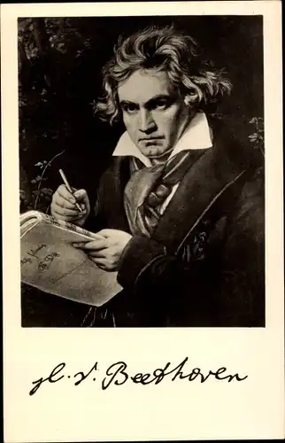 Ak Komponist Ludwig van Beethoven, Portrait