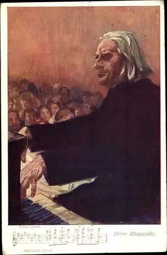 Künstler Ak Friedrich, Komponist Franz Liszt, Liszt Ferencz, Portrait