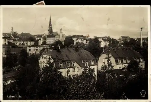 Ak Löbau in Sachsen, Teilansicht