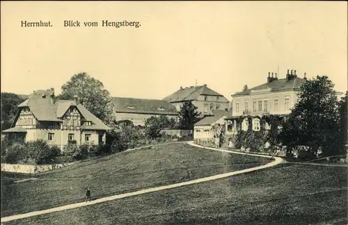 Ak Herrnhut in der Oberlausitz, Blick vom Hengstberg