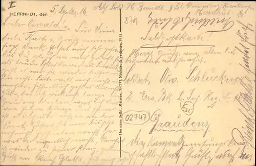 Ak Herrnhut in der Oberlausitz Sachsen, Mädchenanstalt