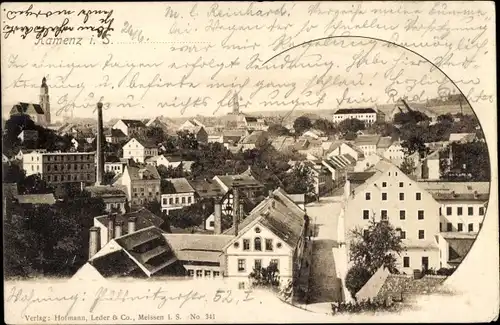 Ak Kamenz in Sachsen, Panorama, Kirchturm