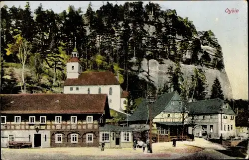 Ak Oybin in der Oberlausitz, Berg Oybin, Kirche